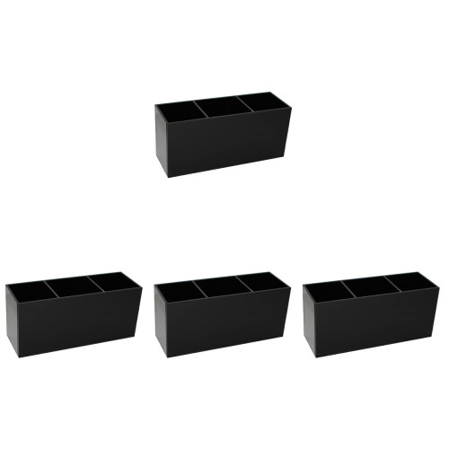 4Stk Desktop Organizer Schwarz Acryl Make-Up Aufbewahrung 1