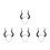 4Stk Robuster Silber Haarreif Damen Halloween Cosplay 6