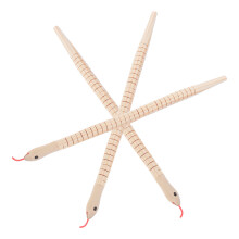 6Stk Bewegliche Holzschlangen DIY Kinderfreundliches Holzspielzeug