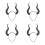 4Stk Robuster Silber Haarreif Damen Halloween Cosplay 7