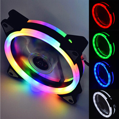 2Stk Computer Fan Grün Rgb CPU Computer Zubehör 2