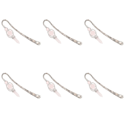 6Stk Pink Lesezeichen Kristall Kunstlesetag 1