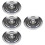4Stk Behälterdeckel Küchenabdeckung Silber Langlebig 7