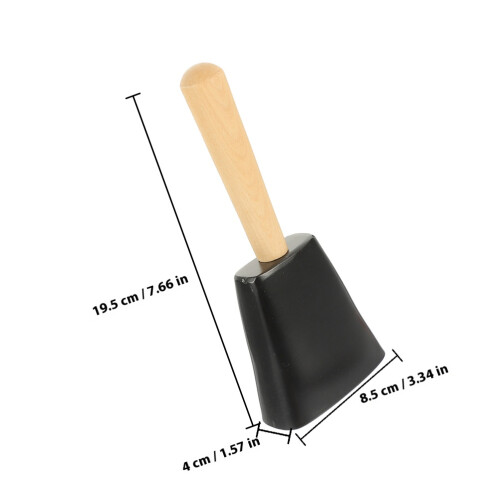 1Set Kinder Kuhglocke Metall Mit Stab Percussion-Instrument Handgerät 1