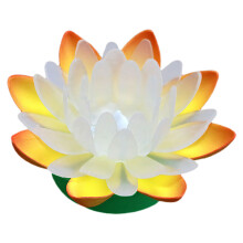 2Stk Orange Lotus Wasserlicht LED Schwimmende Laterne Romantische Deko