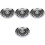 4Stk Behälterdeckel Küchenabdeckung Silber Langlebig 3