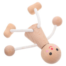 2Stk Holz Steckfiguren Khaki DIY Malspaß Unfertige Bastelpuppe