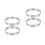 4Stk Wiederverwendbare Kuchenringe Pizza Backringe Silber 5