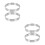 4Stk Wiederverwendbare Kuchenringe Pizza Backringe Silber 6