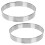 4Stk Wiederverwendbare Kuchenringe Pizza Backringe Silber 3