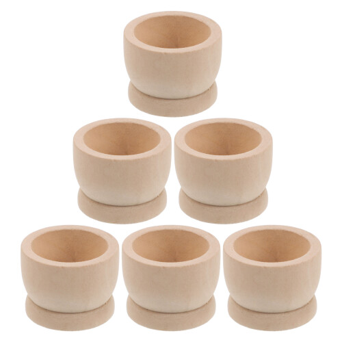 30Stk Holz-Eiertray Khaki Für Eier Ostertisch Und Küchenablage 2