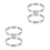 4Stk Wiederverwendbare Kuchenringe Pizza Backringe Silber 8