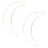 8Stk Metall Ringe Mondform Transparent Für DIY 1