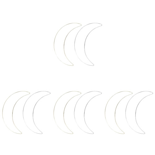 8Stk Metall Ringe Mondform Transparent Für DIY 2