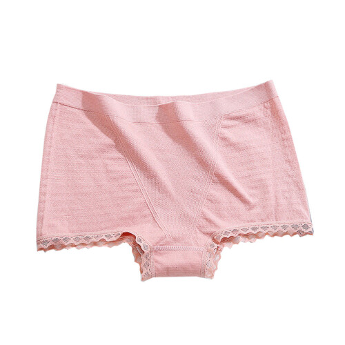 2St Roze Vrouwen Slipjes Ademend Elastisch Midden Taille Ondergoed