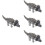 4St Luminous Geluid Dinosaurs Speelgoed Plastiek Loopmodel Voor Kids 6