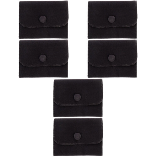 6St Zwart Sieraden Opbergzak Met Snap Sluiting Gift 2