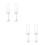 4Pcs Clear Toasting Glasses Elegant Highstem Cups 4