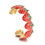 Stylish Adjustable Strawberry Oil Drop Enamel Open Bangle-Red 1