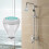 3St Vervangbare Douchekop Silver ABS Hoge 36 Nozzle Handdouche 11