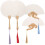 12St Decoratieve Witte Graffiti Papierventilatoren Voor Creatieve Kids 1