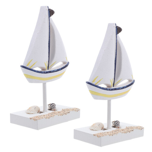 8St Zeilboot Model Compact Voor Nautische Tafeldecoratie