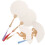 12St Decoratieve Witte Graffiti Papierventilatoren Voor Creatieve Kids 3