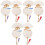 12St Decoratieve Witte Graffiti Papierventilatoren Voor Creatieve Kids 5