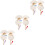 12St Decoratieve Witte Graffiti Papierventilatoren Voor Creatieve Kids 7