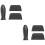 6Pcs Silicone Pot Handle Sleeves Black Non-Stick Heat Protector 6