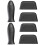 6Pcs Silicone Pot Handle Sleeves Black Non-Stick Heat Protector 5