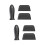 6Pcs Silicone Pot Handle Sleeves Black Non-Stick Heat Protector 7