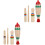 4Sets Guiro Percussie-Instrumenten Voor Beginners Met Stokken 5