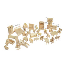3St 3D Meubels Beige Creatief Educatief Kinderspeelgoed