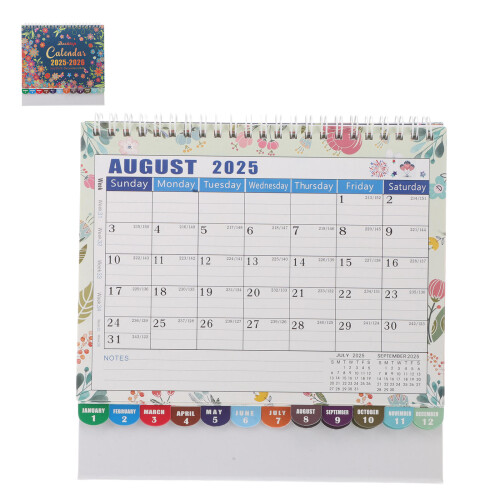 3St Bureaukalender Ijzer, Creatief Staand Met Bloemdesign 2