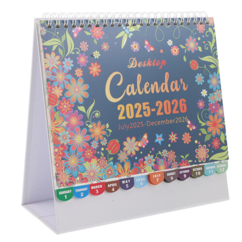 3St Bureaukalender Ijzer, Creatief Staand Met Bloemdesign 1