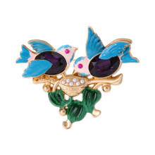 Kristallen vogel broche legering vervaardigd accessoire voor