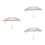 3St Beige Autom. Opvouwbare Winddicht Met Reflecterende Strip 7