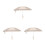 3St Beige Autom. Opvouwbare Winddicht Met Reflecterende Strip 5