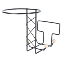 3St Helmstandaard Zwart Staal Multifunctioneel Organizer Wandrek