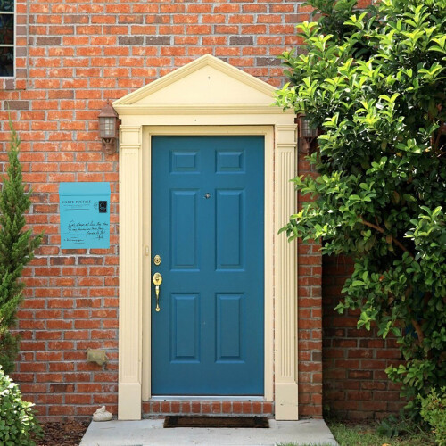 2St Sky-Blauwe Ijzeren Locking Post Box Montagedecoratie 2