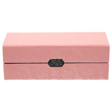 3Stk Brillenbox Doppellagig, Pink, Leichtes -Leder Etui