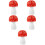 5Stk Ornament Rote Mini Garten Deko Für 8