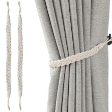 4Stk Woven Vorhanghalter Aus Strapazierfähigem Seil in Beige