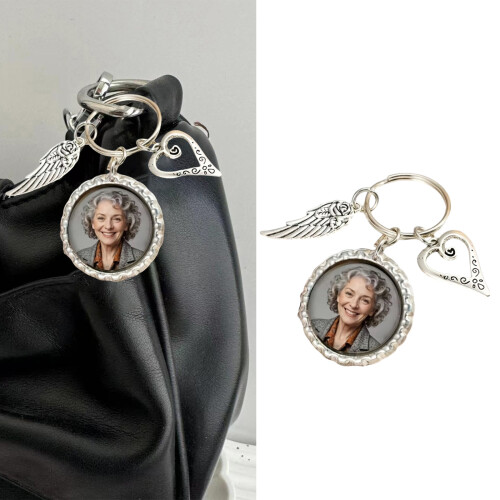 Eleganter Rosenstrauß-Schlüsselanhänger mit-Silber 1