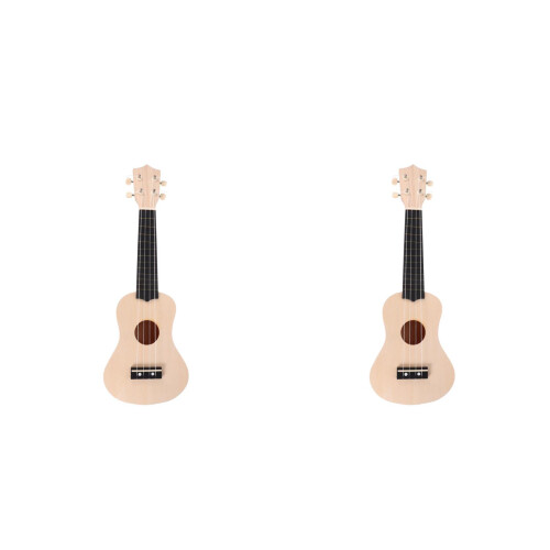 2Sets Lichtbruin Ukulele DIY Kit Voor Kinderen Handgeschilderd 2