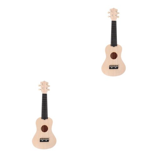 2Sets Lichtbruin Ukulele DIY Kit Voor Kinderen Handgeschilderd 1