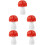 5Stk Ornament Rote Mini Garten Deko Für 7