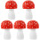 5Stk Ornament Rote Mini Garten Deko Für 4