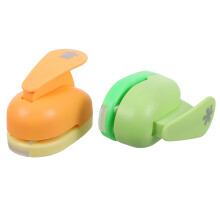 2Stk Ergonomischer Bastellocher Grün ABS Für DIY Papierarbeiten